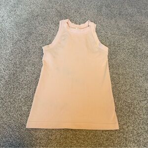 Athleta light Pink Blush Ribbed Tank Top. Renew Seamless Racerback Momentum.